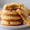 Delicious easy 3 ingredient brown sugar cookies on a baking sheet.