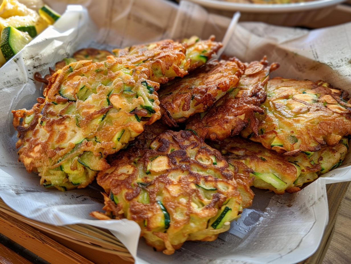 Zucchini Fritters: Crispy Parmesan and Garlic Recipe