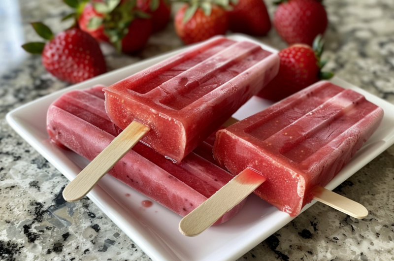 Homemade Popsicles Strawberry Recipe: Easy Fruit Treats