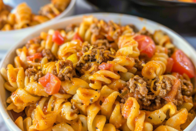 One Pot Cheesy Taco Pasta